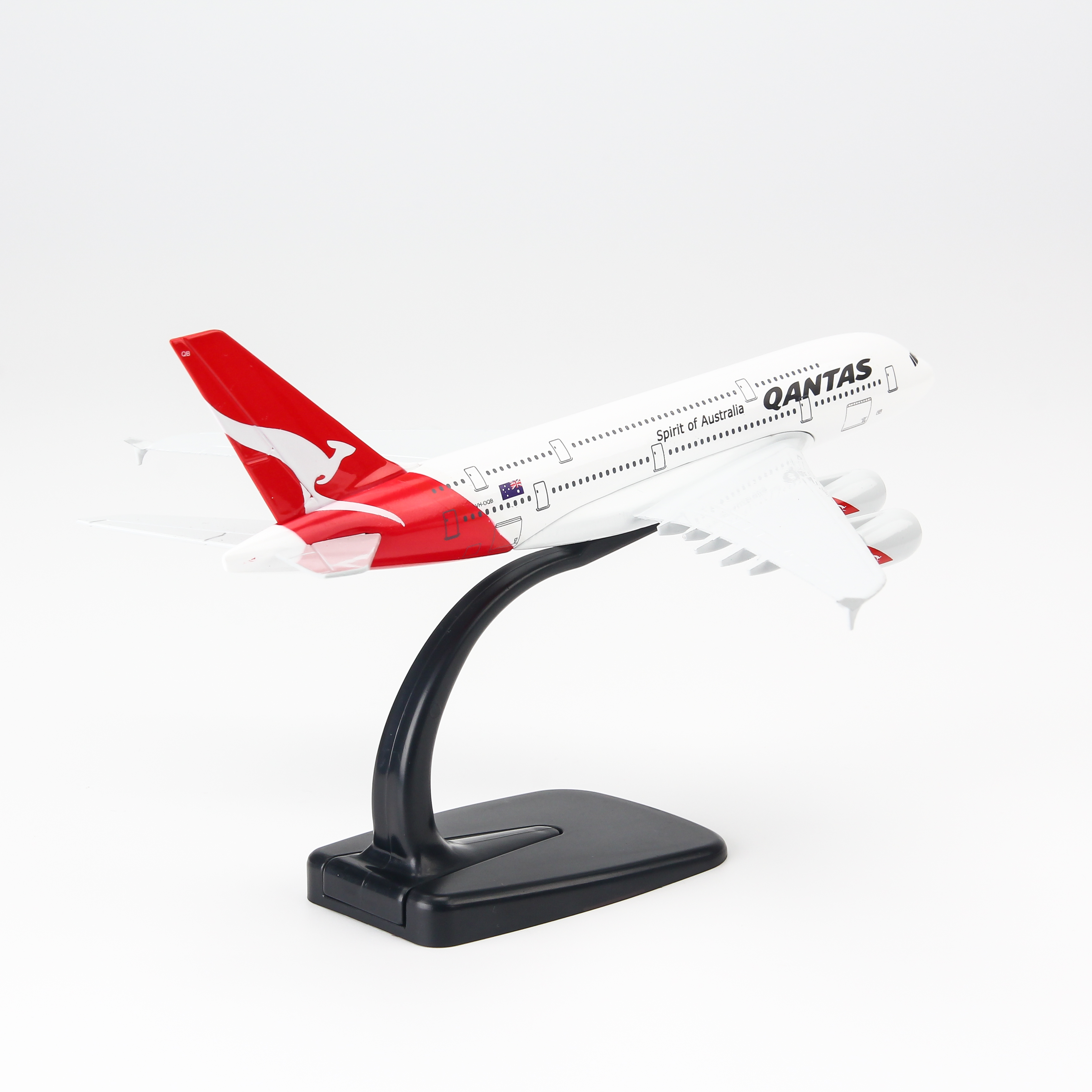 Mô Hình Máy Bay Trưng Bày Airbus A380 Qantas Airway Everfly QT20 (20cm)