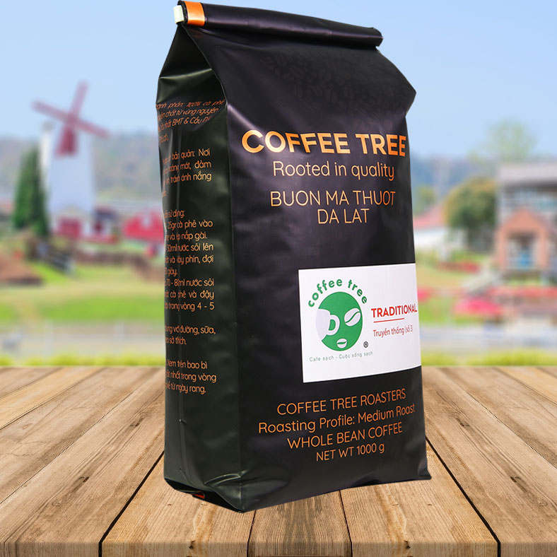 Cà phê hạt 100% nguyên chất truyền thống số 3 Coffee Tree 1kg thơm ngon, đậm đà, gu mạnh