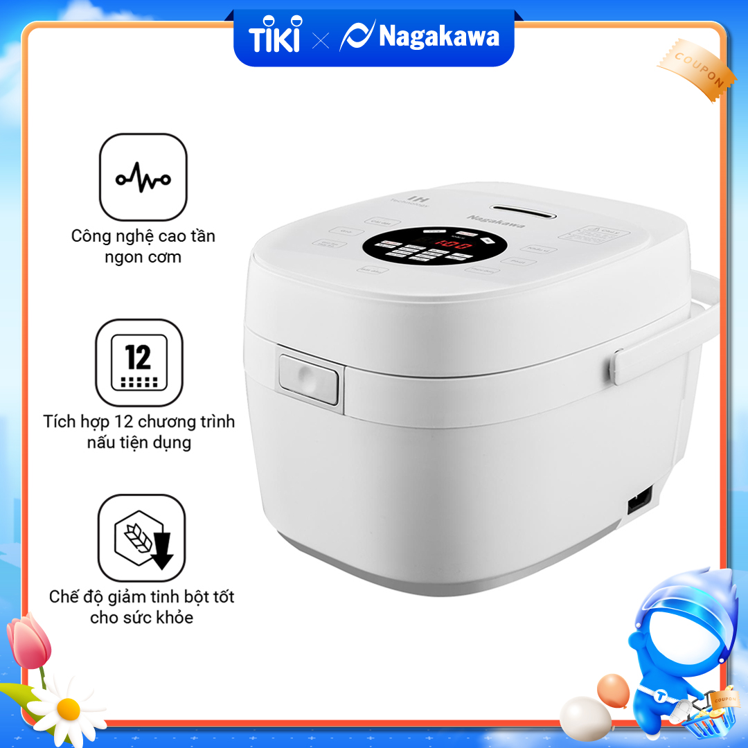 Nồi cơm điện cao tần 1.2L Nagakawa NAG0139 - Hàng chính hãng