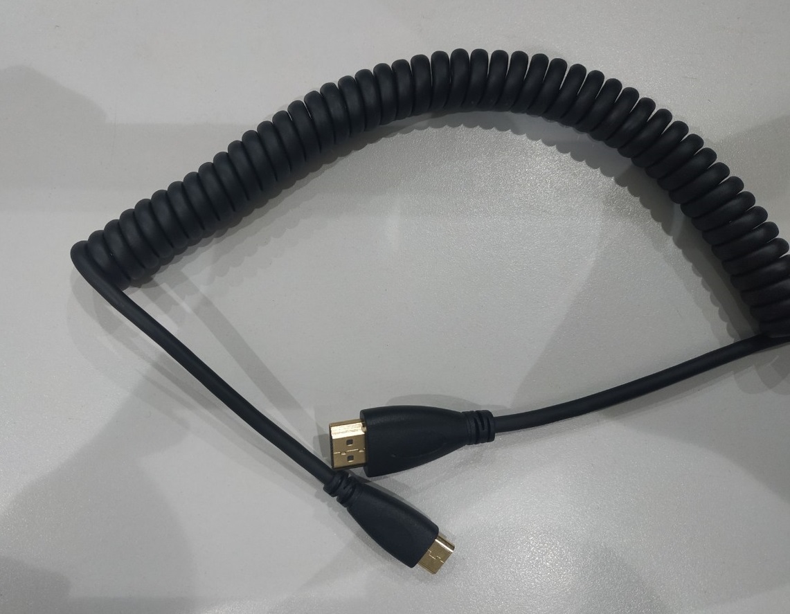 Dây cáp HDMI to Mini HDMI dạng lò xo xoắn