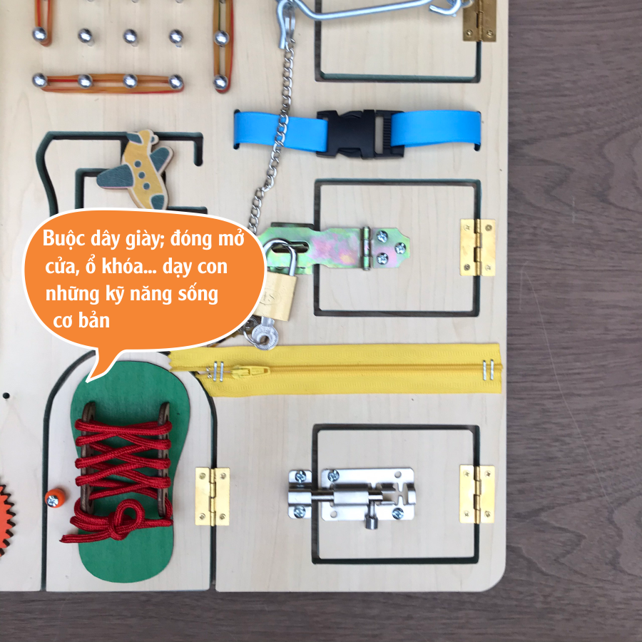 Bảng bận rộn-Busy board dành cho bé từ 1 đến 3 tuổi