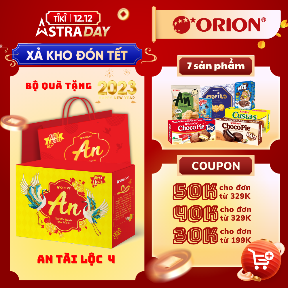 [QUÀ TẾT 2023] BỘ QUÀ TẾT ORION AN TÀI LỘC SUM VẦY 845.3G - AN TÀI LỘC IV