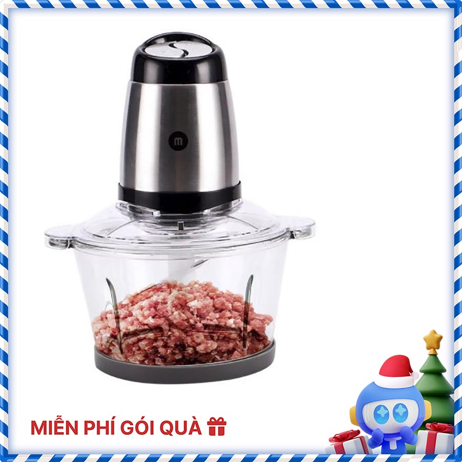 Máy xay thịt Mishio MK273 cối thủy tinh 2.0L - Hàng chính hãng