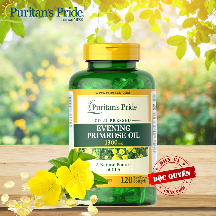 Dầu hoa anh thảo Evening Primrose Oil 1300mg with GLA Giúp cân bằng nội tiết tố nữ, làn da khỏe đẹp và sức khỏe tổng thể- QuaTangMe Extaste