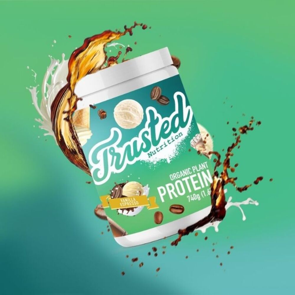 Sữa bổ sung protein hữu cơ từ hạnh nhân và đậu tằm dành cho người ăn chay Trusted Nutrition Organic Plant Protein 740g