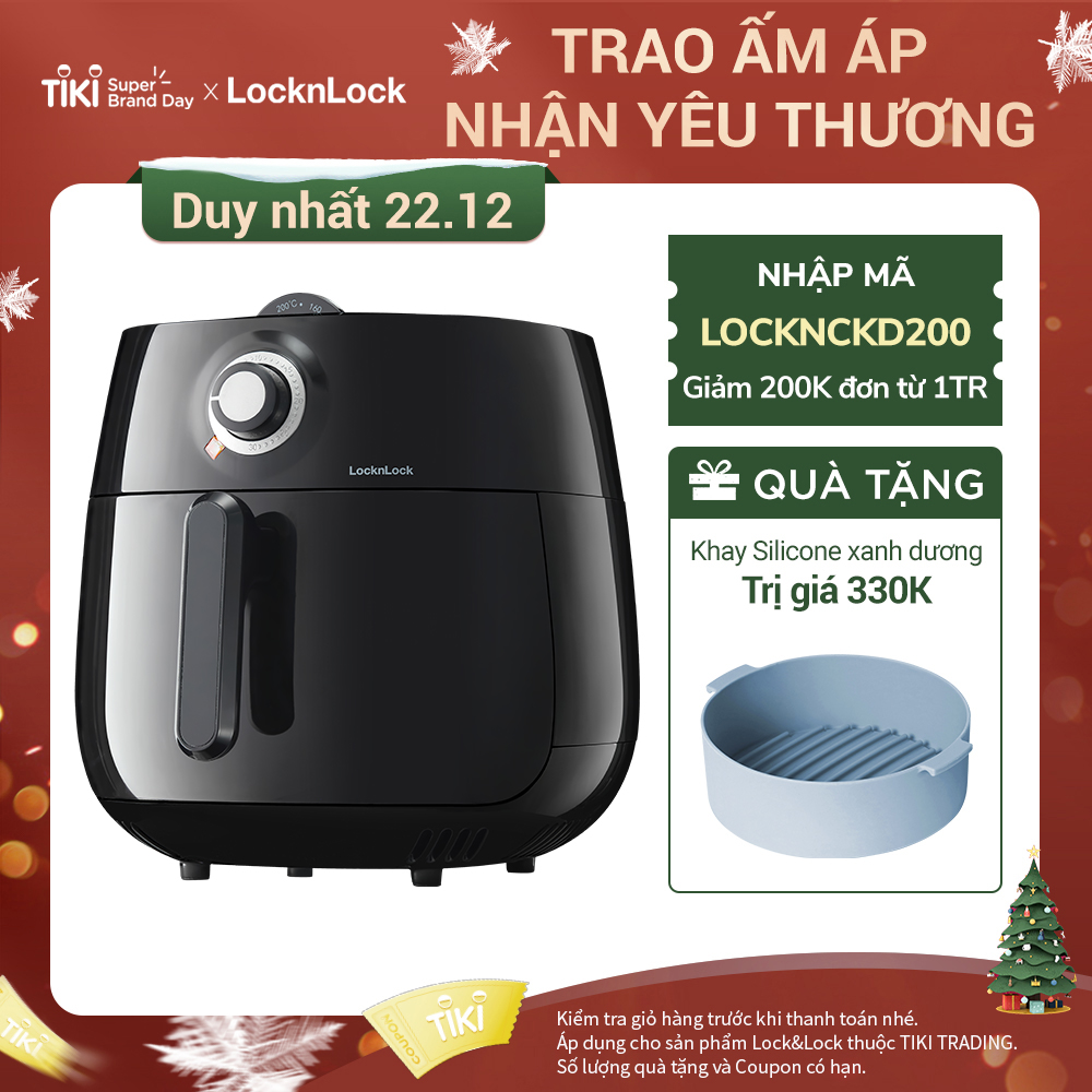 Nồi chiên không dầu LocknLock EJF173BLK 3.2L - Hàng chính hãng