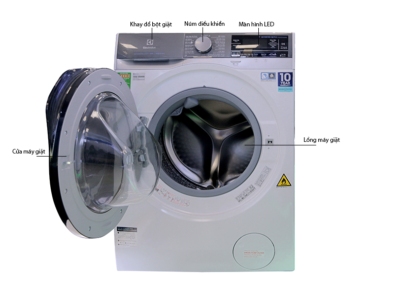 Máy giặt sấy Electrolux Inverter 10 kg EWW1042AEWA