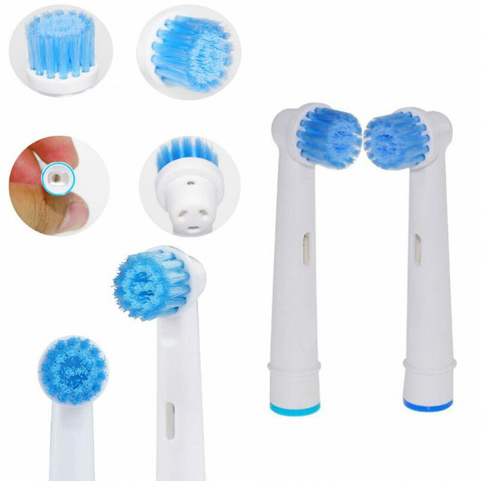 Bộ 4 đầu bàn chải đánh răng điện - cho máy Braun Oral B, EB-17S – Cho Răng bị vôi hóa – Tác động kép - Xuất xứ: Đức