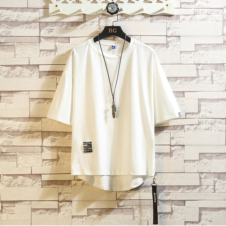 Áo thun tay lỡ - áo thun zipper cotton lai bầu kiểu basic