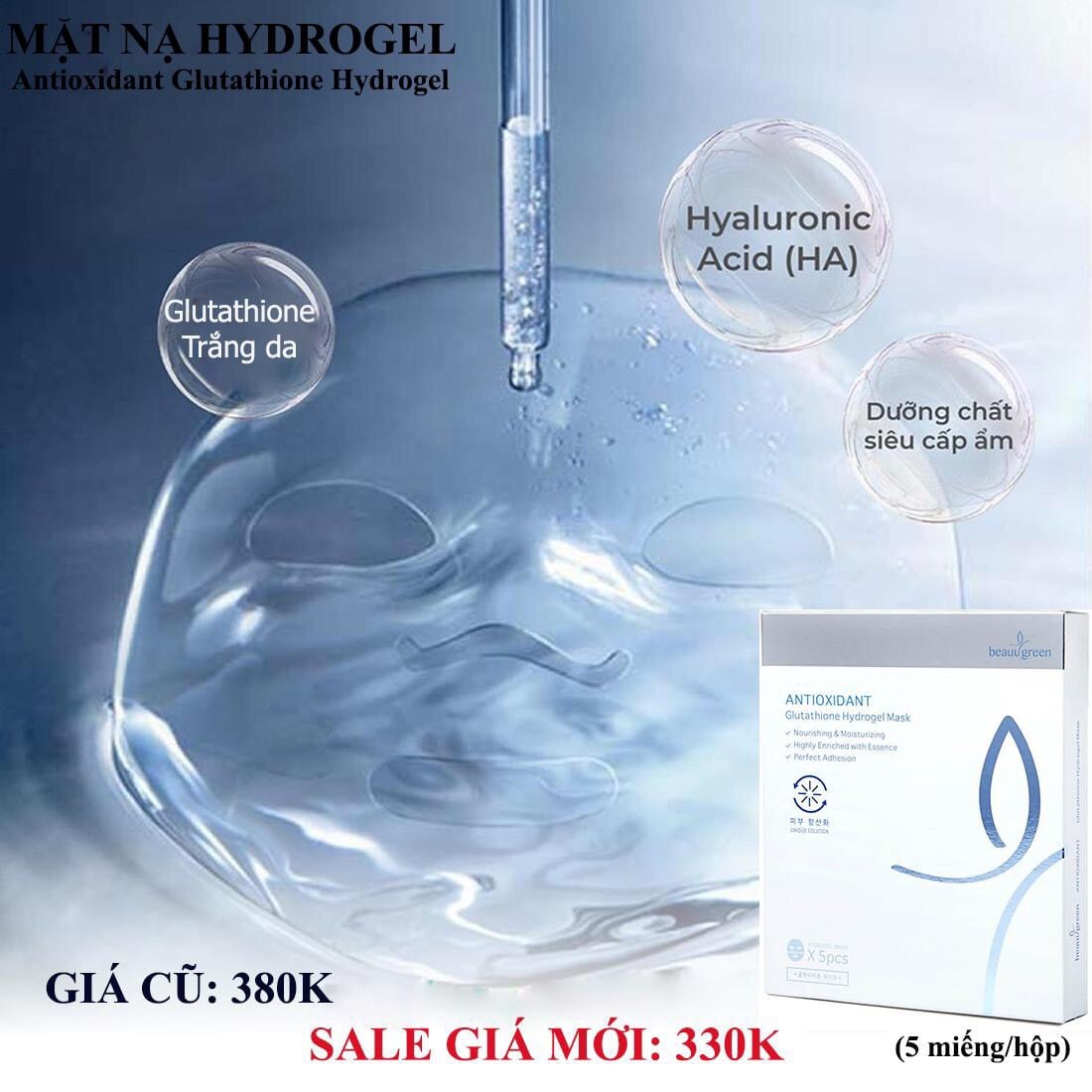 MẶT NẠ GLUTATHIONE HYDROGEL MASK