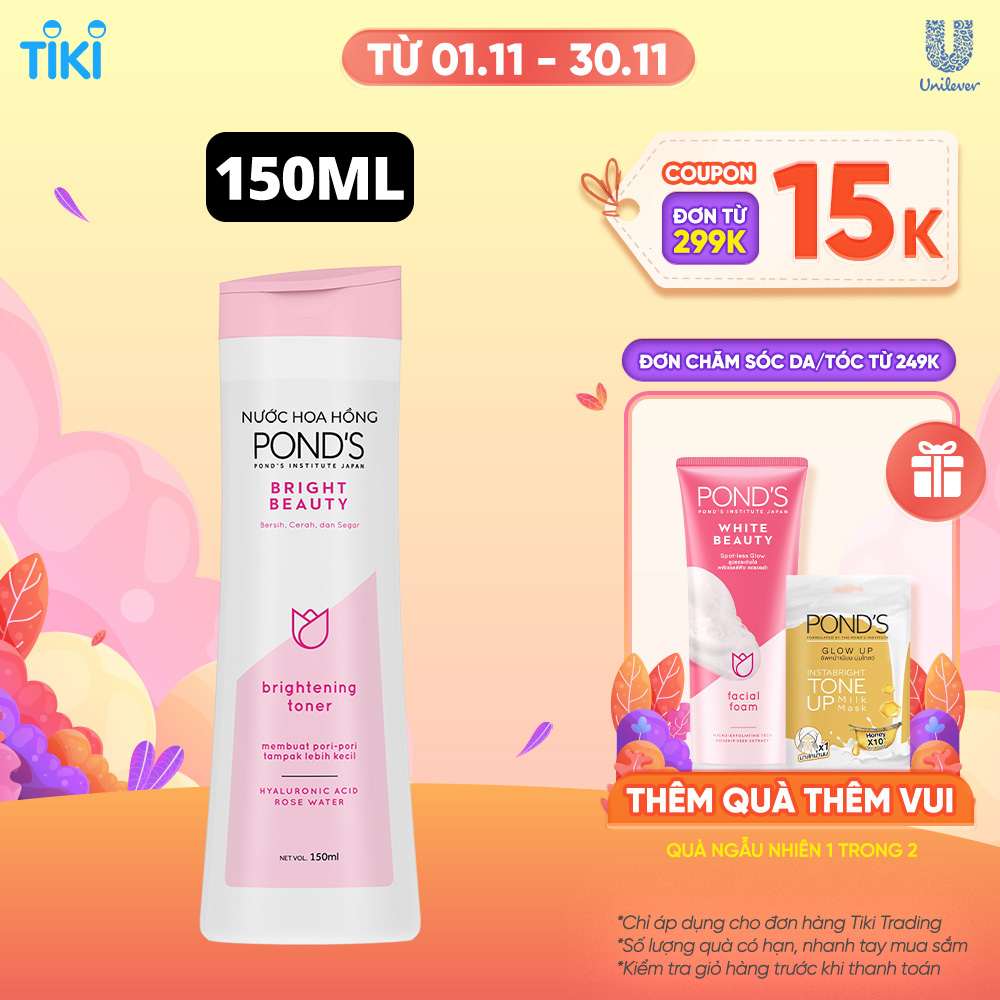 Nước hoa hồng POND'S làm sáng da Chống Oxi Hoá cân bằng pH se khít lỗ chân lông 150ml