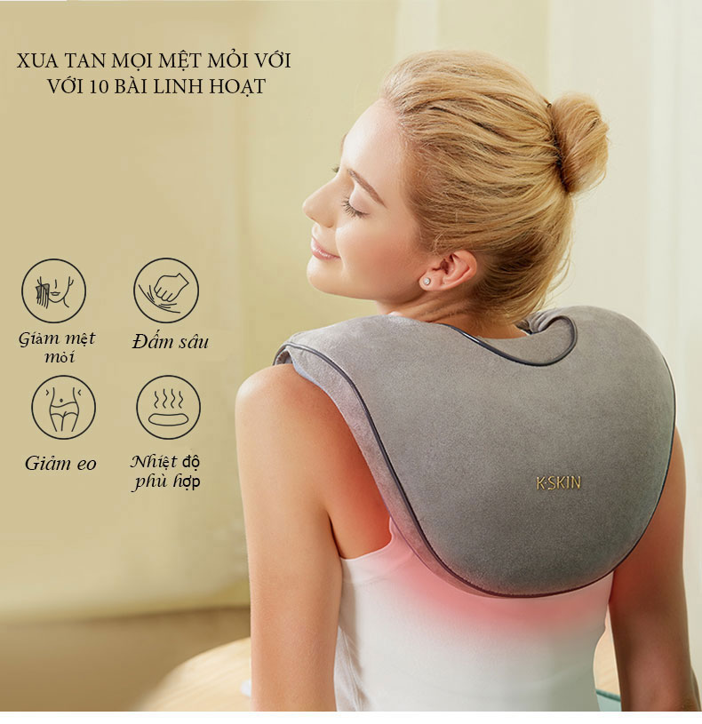 Máy Massge Đấm Lưng Cổ, Vai Gáy, Lưng Eo, Với 10 Bài Đấm Cổ Truyền Linh Hoạt, Giúp Thư Giãn Xua Tan Đau Mỏi Vai Gáy  - Hàng Chính Hãng