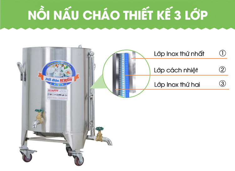 Nồi Nấu Cháo Công Nghiệp 100L