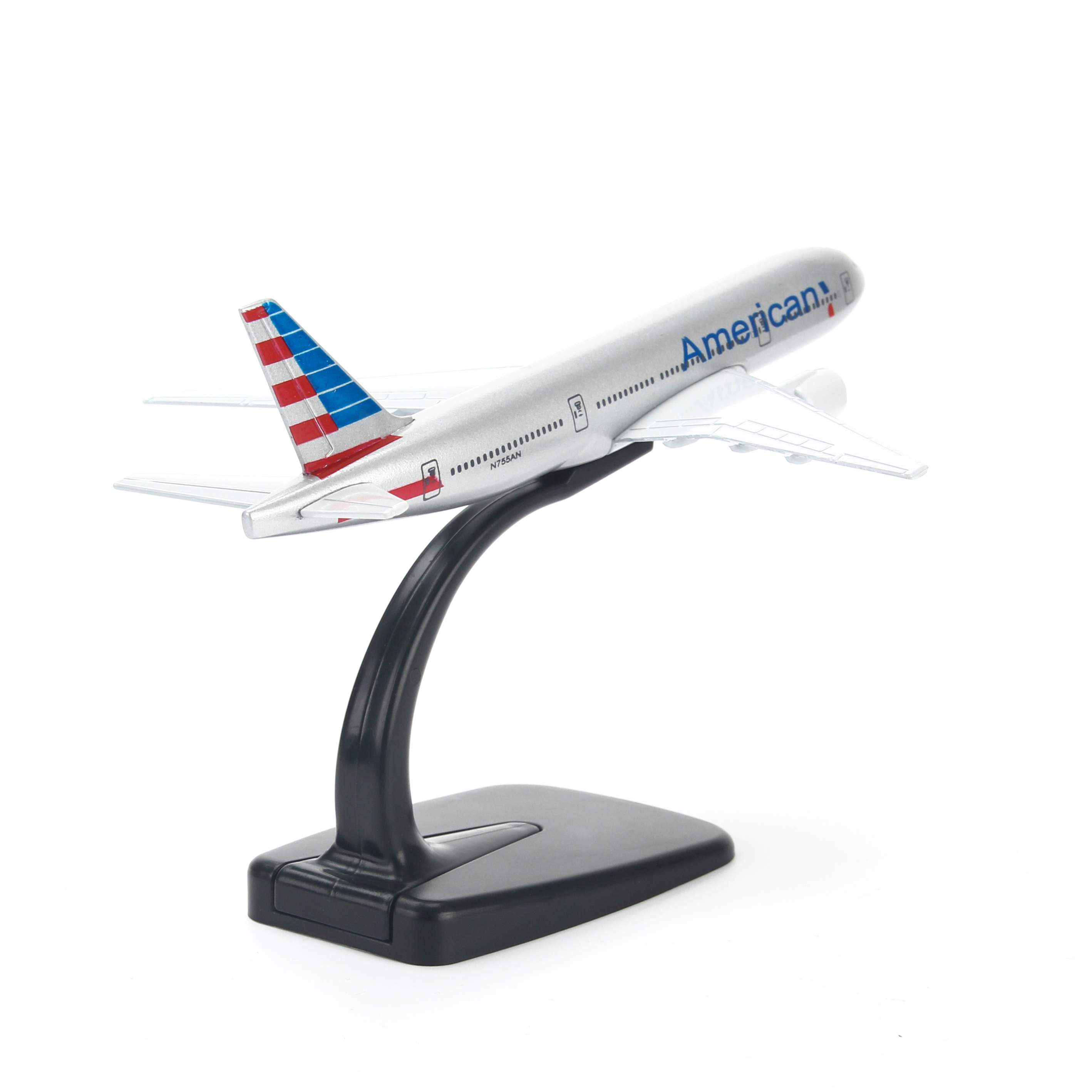 Mô hình máy bay American Airlines (16cm) - Bạc, Xanh dương đậm, Đỏ