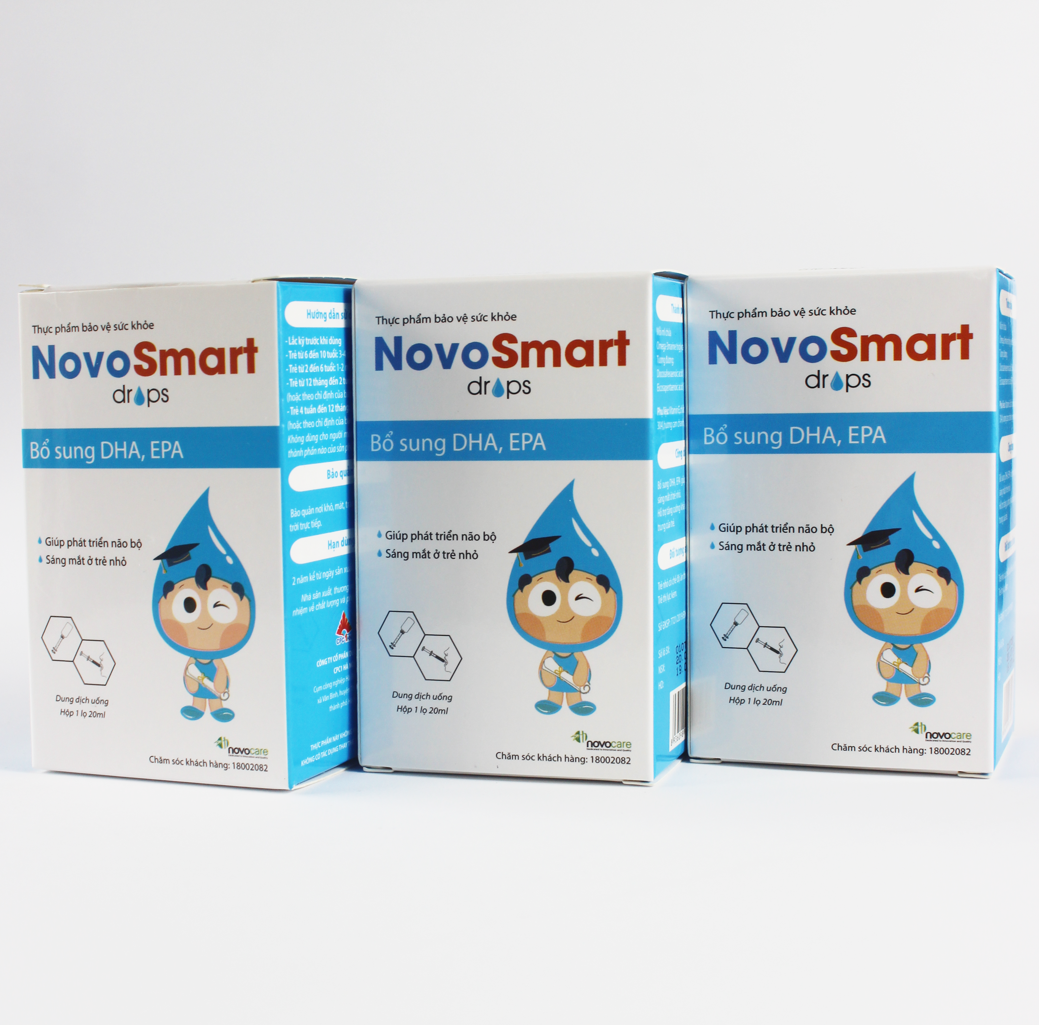 DHA, EPA Nhũ Tương Nhỏ Giọt Không Tanh, Hàm Lượng Cao - Novosmart Drop - Giúp Phát Triển Não Bộ, Tăng Khả Năng Tập Trung, Sáng Mắt - Thích Hợp Cho Trẻ Sinh Non, Trẻ Nhỏ