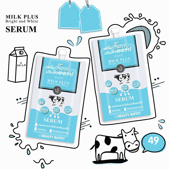 Serum dưỡng trắng và trẻ hóa da Milk Plus túi mini 8ml