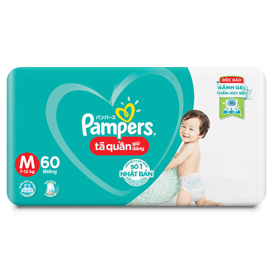 Tã/ Bỉm Quần PAMPERS Giữ Dáng Gói Đại Size M/ L/ XL / XXL , Chống Xệ