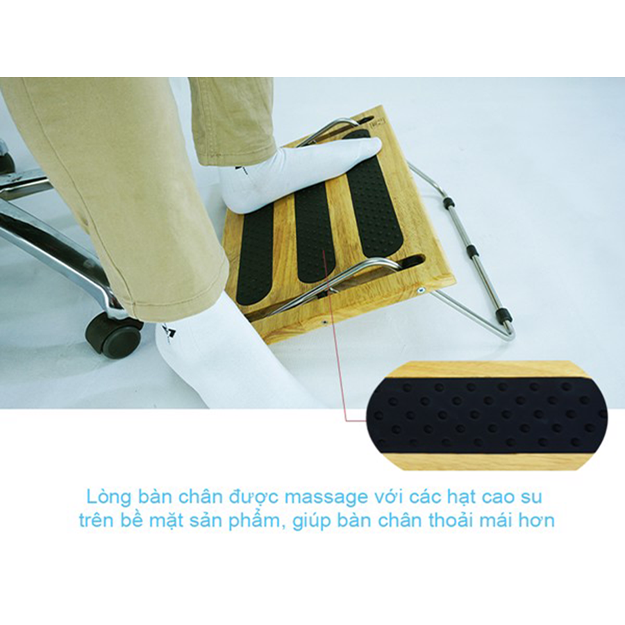 Giá Kê Chân Thư Giãn Công Thái Học Foot ZONE RELAX FZR-200 -Tặng Ngay Phụ Kiện Đệm Êm Chân FZR-A01