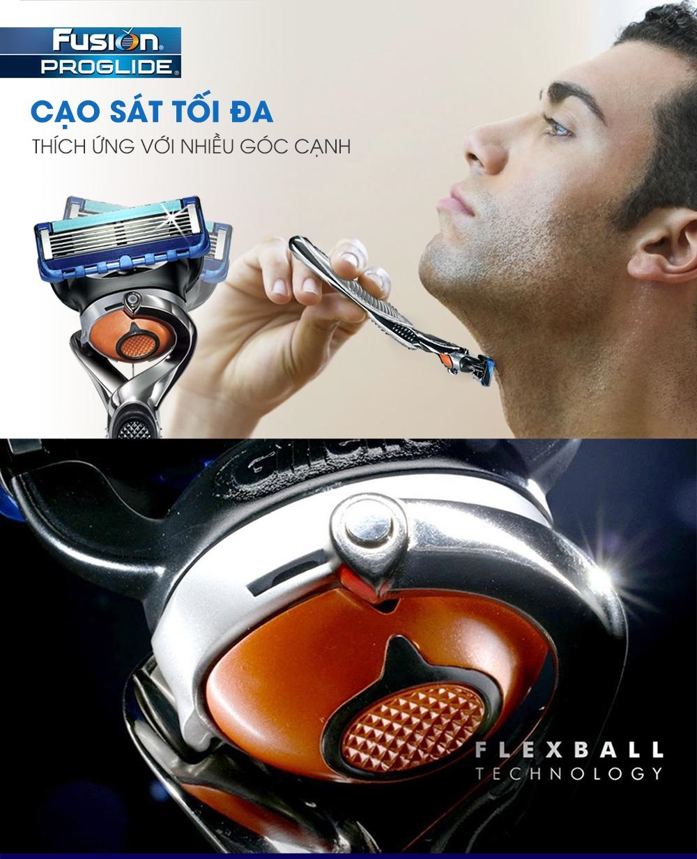 Lưỡi Dao Cạo Râu GILLETTE Proglide Base Flexball Bộ 2 Cái