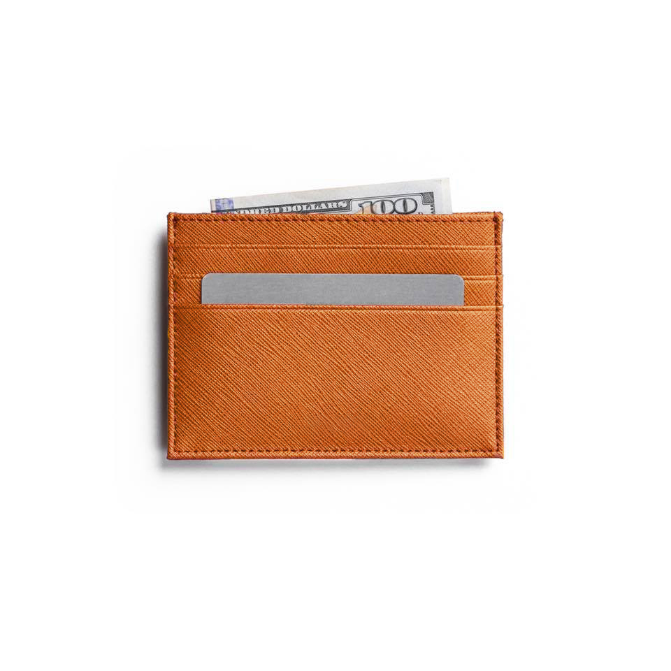 VÍ MINI ĐỰNG THẺ Bóp Cardholder ZERO Da Saffiano Nhập Khẩu Cao Cấp Chống Thấm Nước Unisex Nam Nữ Chuẩn Nome DOLANTO