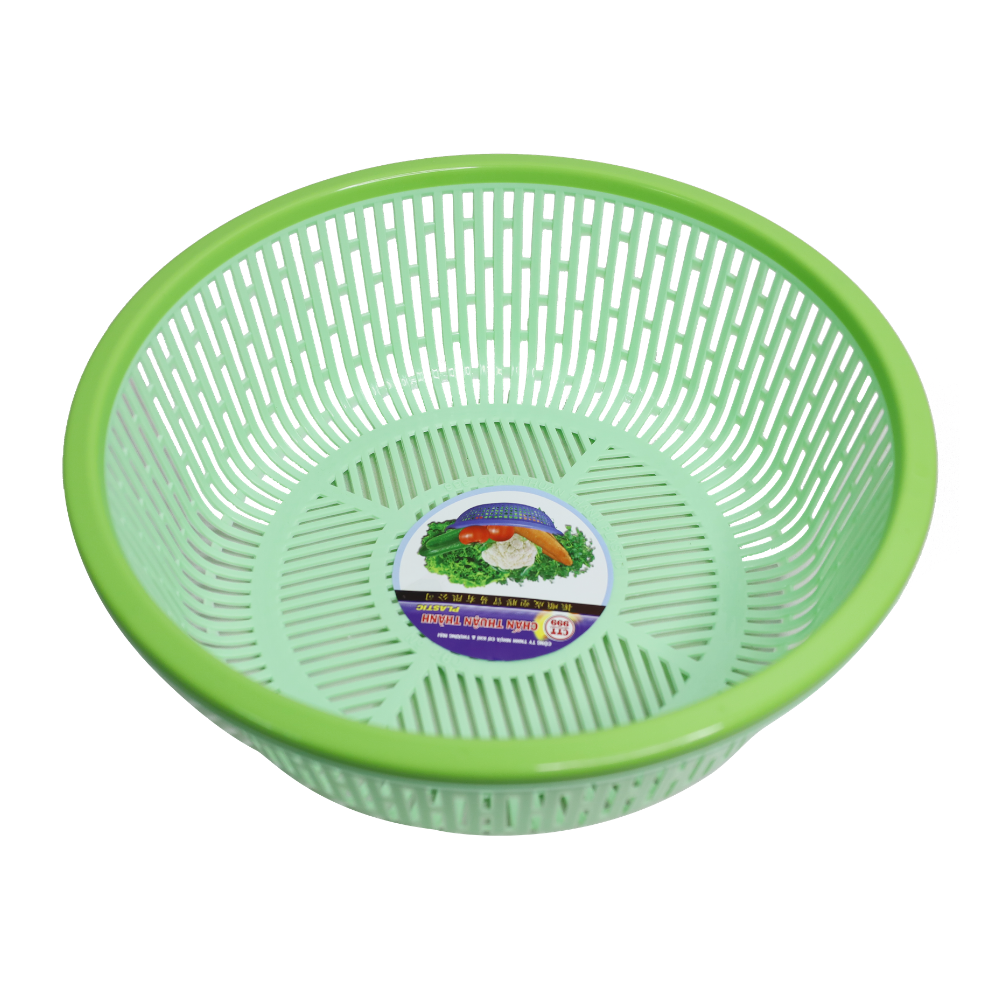 Combo 5 rổ nhựa tròn có viền Chấn Thuận Thành 32cm đựng đồ, đựng rau củ, đa năng tiện dụng, nhiều màu (RV3220-5) - hàng Việt Nam Chất Lượng Cao