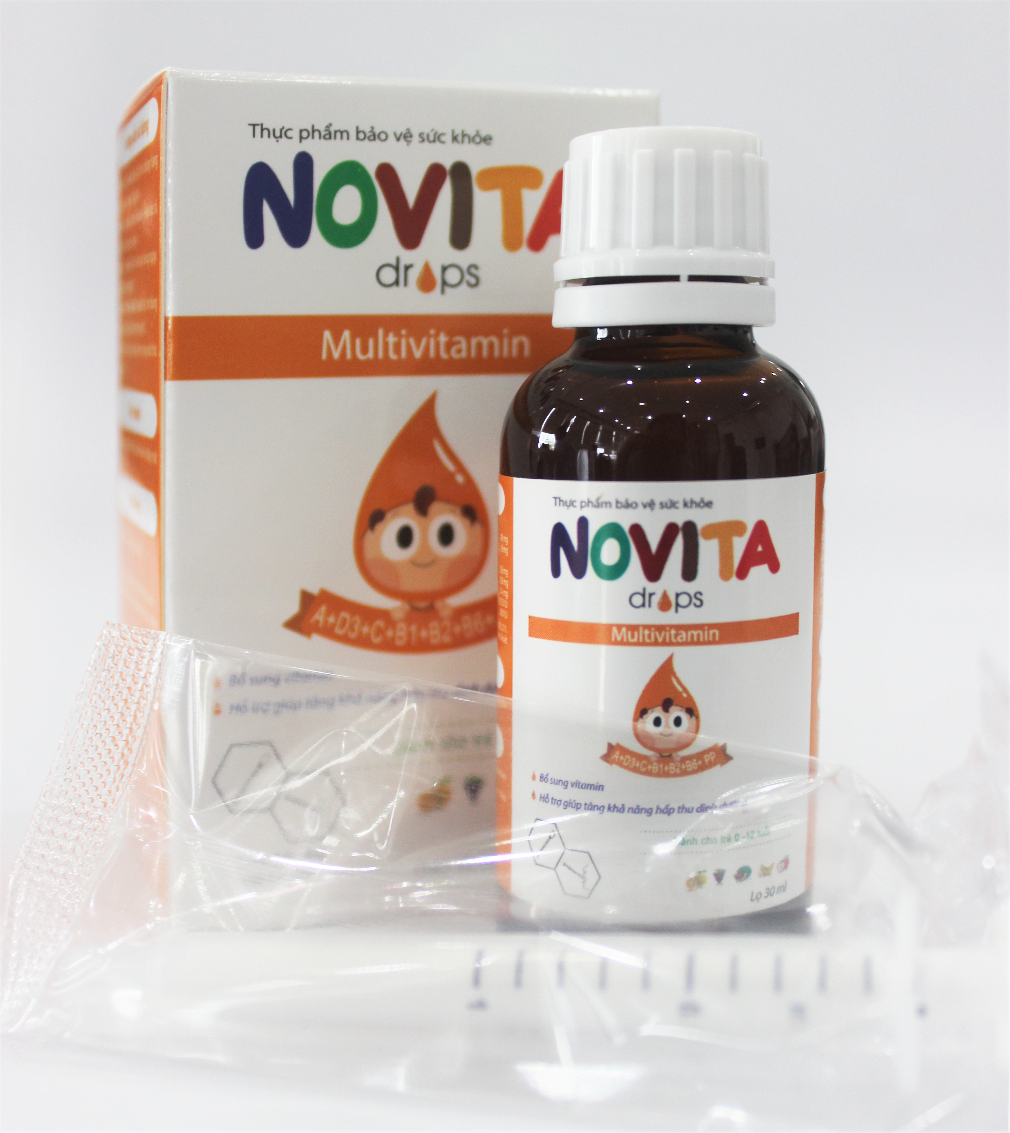 VITAMIN THIẾT YẾU cho trẻ từ 0 tháng tuổi - NOVITA DROPS- Dạng NHỎ GIỌT hàm lượng cao, phù hợp cho trẻ biếng ăn, chậm lớn, còi xương, suy dinh dưỡng, hay ốm vặt