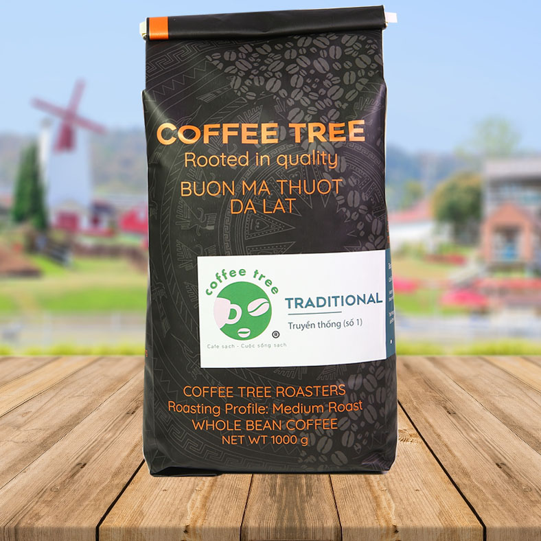 Coffee Tree truyền thống số 1 đậm đà, gu mạnh - Cà phê hạt nguyên chất 100%