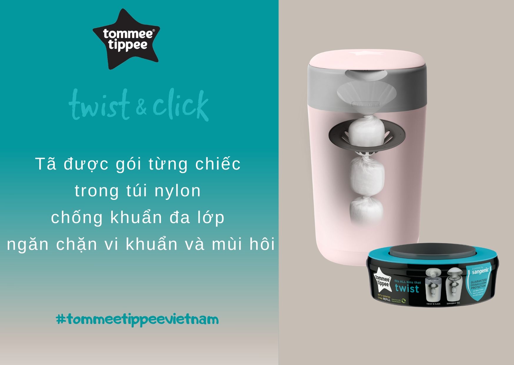 Túi xử lý tã cho bé Tommee Tippee 1 hộp