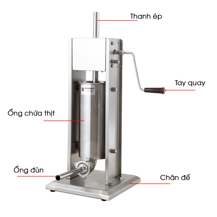 Máy Nhồi Lạp Xưởng Quay Tay NEWSUN 7L - Hàng Chính Hãng