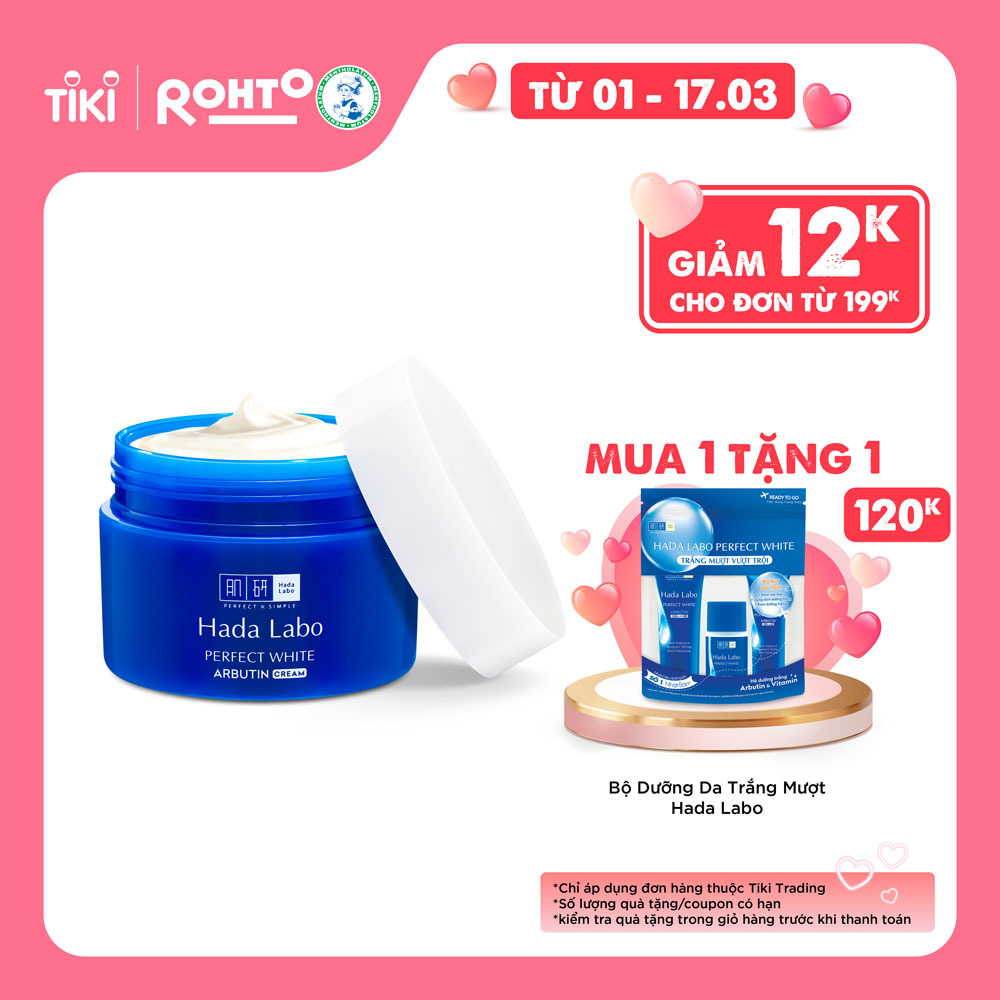 Kem dưỡng trắng Hada Labo Perfect White Tranexamic Acid Cream 50g