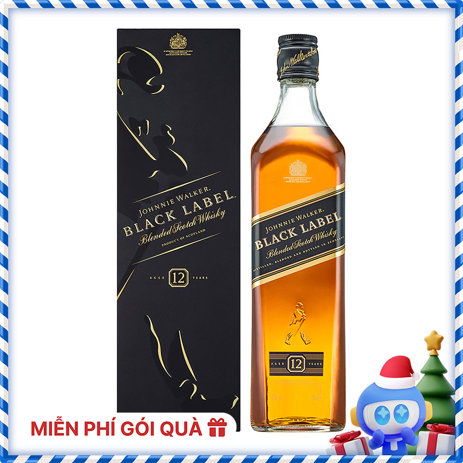 Rượu Johnnie Walker Black Label Blended Scotch Whisky 40% 750ml [Không Hộp]