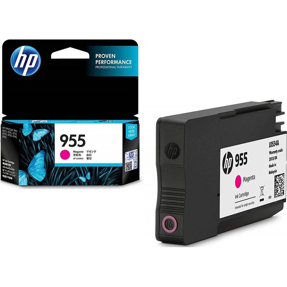 Mực in Phun HP 955 Magenta Original Ink Cartridge Đỏ Tươi (Máy in HP OfficeJet Pro 8210/8216/HP OfficeJet Pro 8710 All-in-One/8720/8730//8740/HP OJP 8745 All-in-One/HP OfficeJet Pro 7720 Wide Format/7730/L0S54AA) - Hàng Chính Hãng