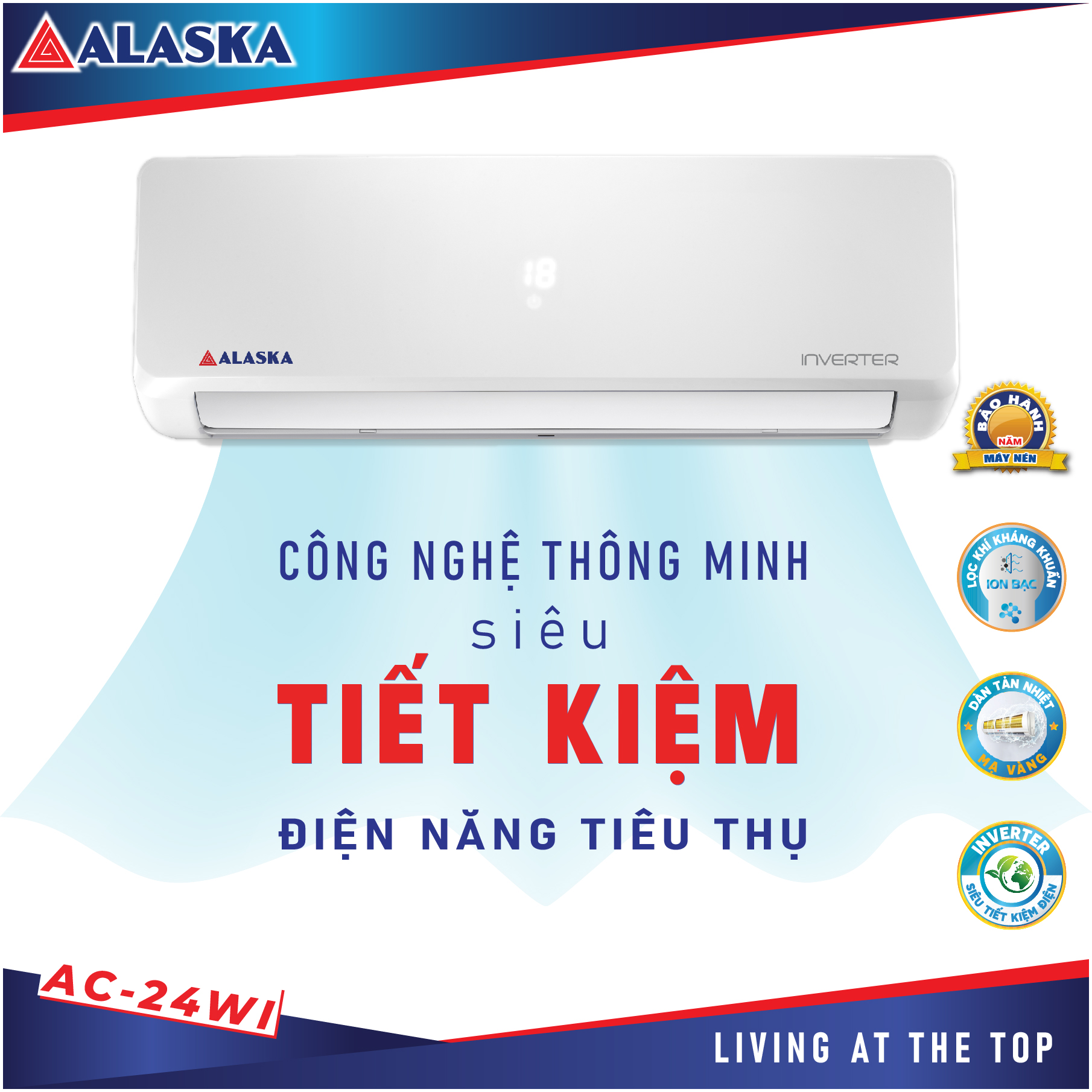 Máy Lạnh ALASKA INVERTER AC-24WI 2.5HP - Hàng Chính Hãng -Chỉ Giao Tại HCM