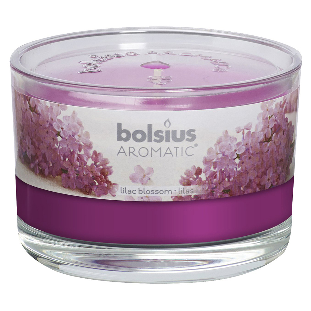 Ly nến thơm tinh dầu Bolsius Lilac Blossom 155g QT024875 - hoa tử đinh hương