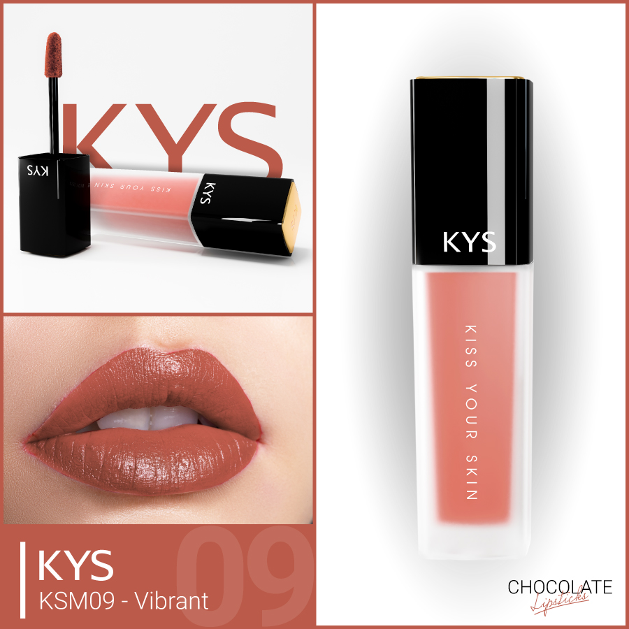 Chocolate Matte Liquid Lipstick KYS – VIBRANT CAM HỒNG ĐẤT