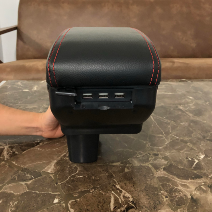 Hộp tỳ tay ô tô, xe hơi cao cấp dành cho xe Toyota Rush và Avanza tích hợp 7 cổng USB