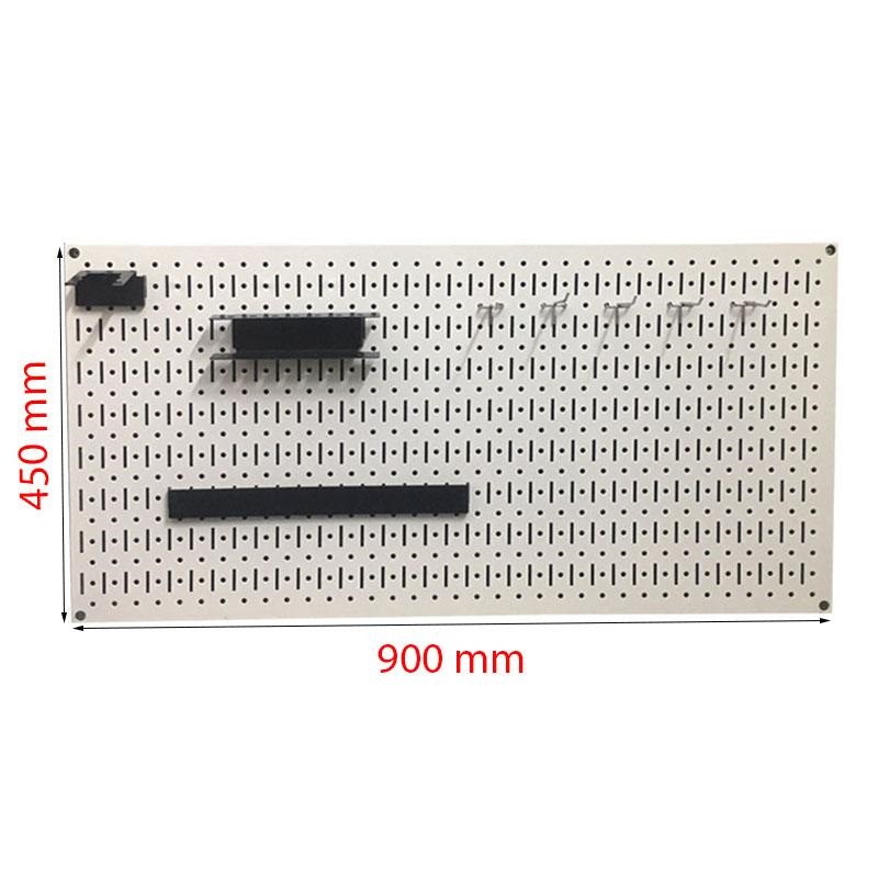 Vách lưới pegboard treo tường màu Trắng + Phụ kiện