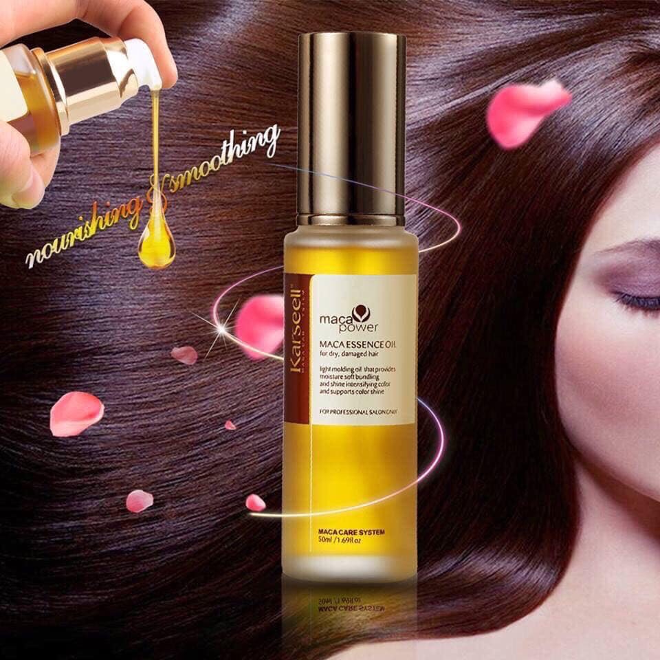 [+Tặng mũ trùm] Tinh dầu dưỡng tóc cao cấp Karseell Maca Essence Oil 50ml