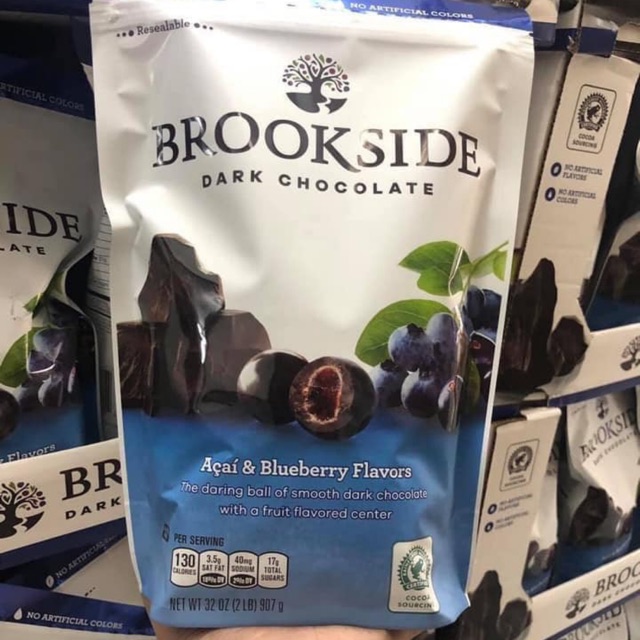 Kẹo Socola đen nhân Việt Quất Brookside Dark Chocolate của Mỹ 907g (Mẫu mới)