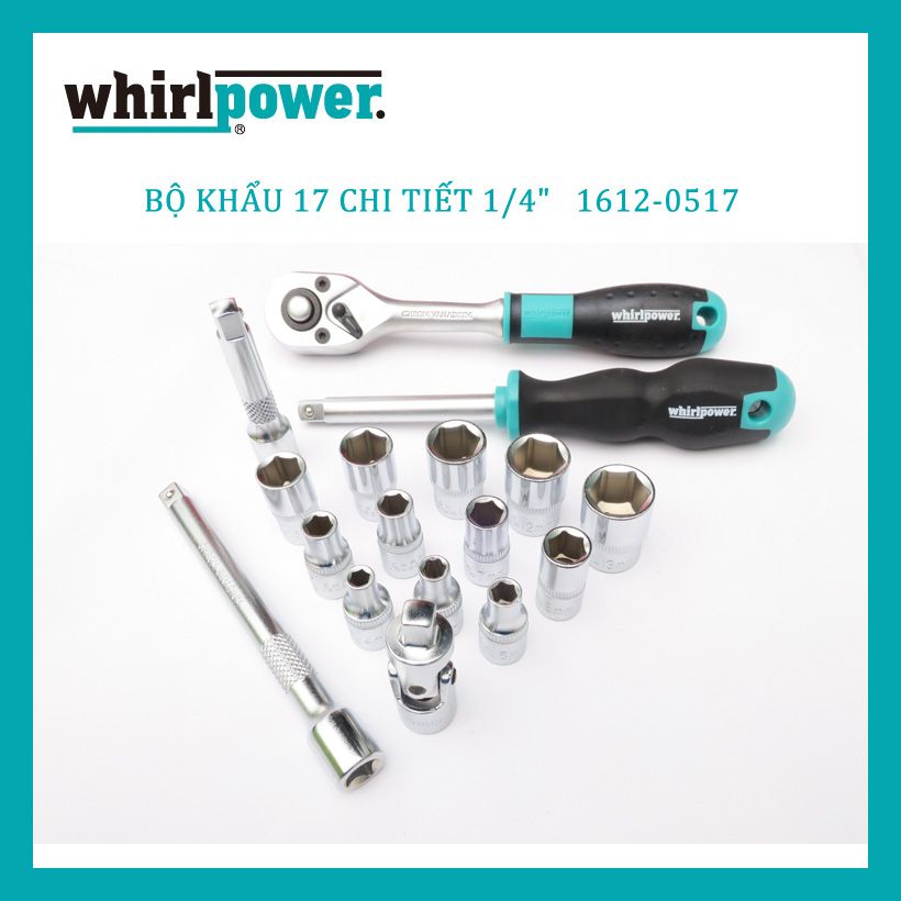 BỘ KHẨU 17 CHI TIẾT 1/4&quot; WHIRLPOWER