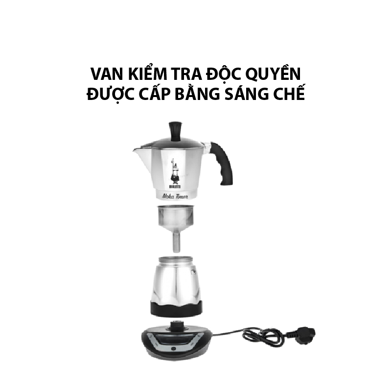 Máy Pha Cà Phê Bialetti Chạy Điện Hẹn Giờ Moka Timer 6 Cup 6TZ 2015 - 0006093