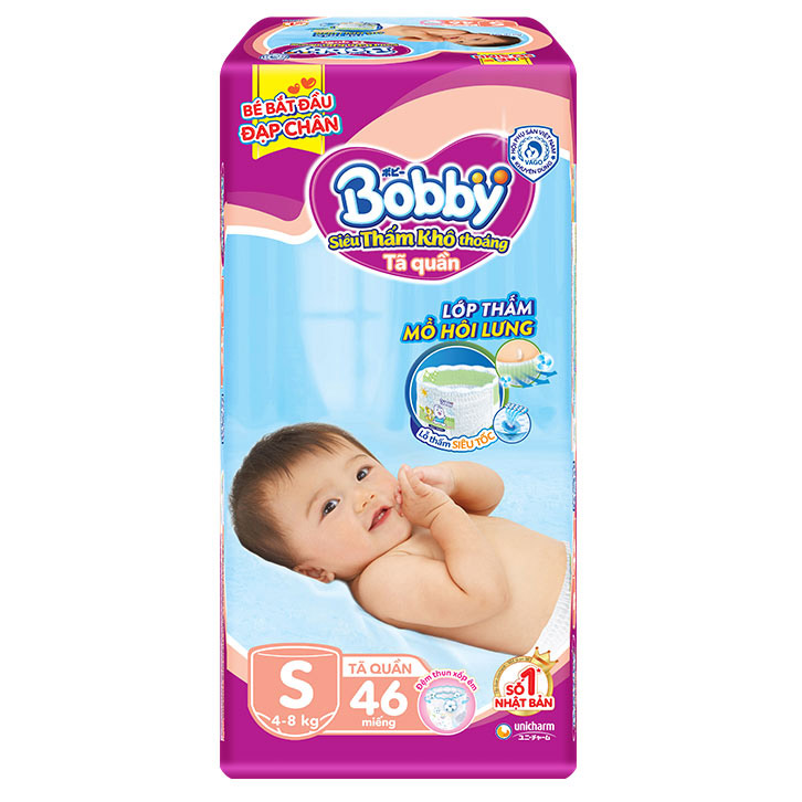 Tã Quần Bobby Siêu Thoáng S46 (46 Miếng)