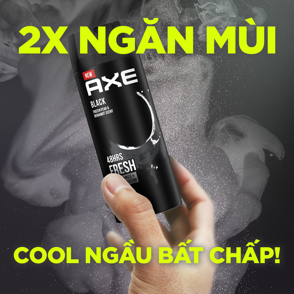 Xịt nước hoa toàn thân AXE Khử mùi cho nam Hương thơm tươi mát căng mọng từ cam bergamot và lê ướp lạnh 135ml