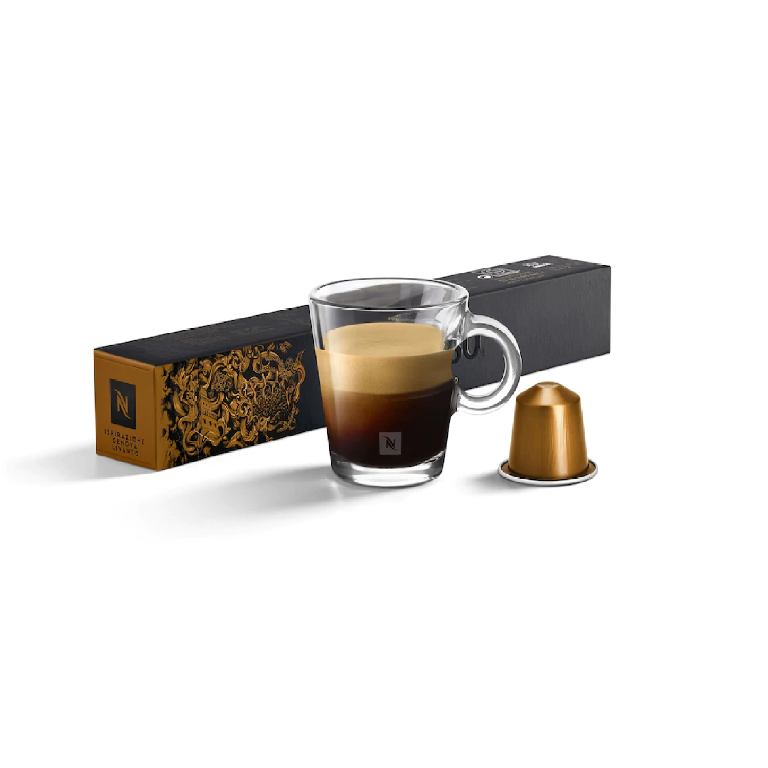 Hộp 10 Viên Nén Cà Phê Nespresso Chính Hãng - Ispirazione Genova Livanto - Nespresso Capsule Livanto - Dành Cho Máy Pha Cà Phê Nespresso, Hương Trái Cây Ngọt Ngào, Quyến Rũ, Phù Hợp Cho Văn Phòng, Gia Đình