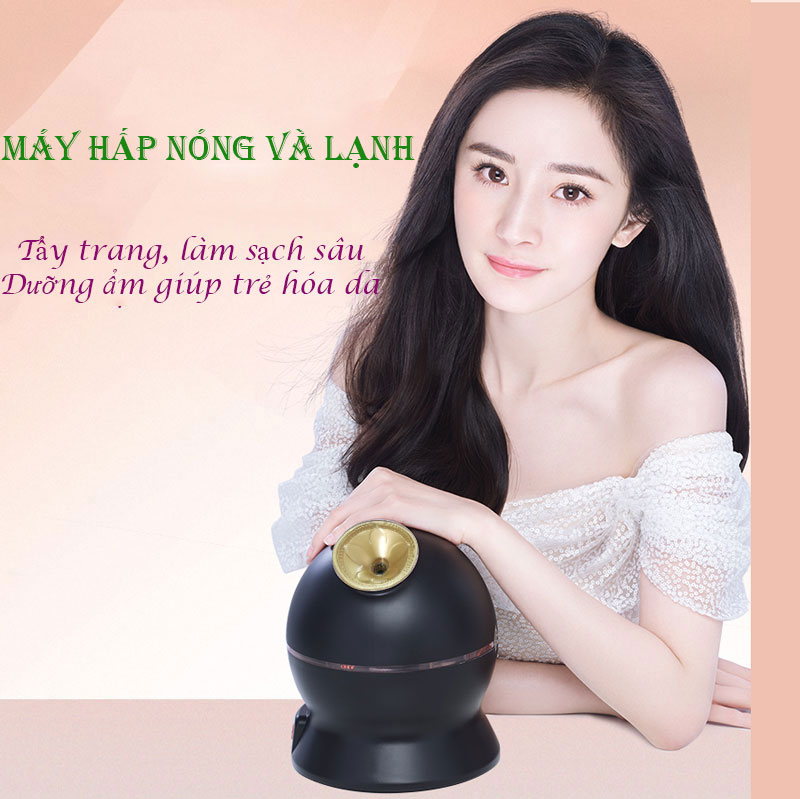 Máy Xông Hơi Mặt ION Hai Chế Độ Nóng Lạnh, Tẩy Trang Làm Sạch Bổ Xung Độ Ẩm Giúp Trẻ Hóa Da Mặt Cao Cấp - Hàng Chính Hãng