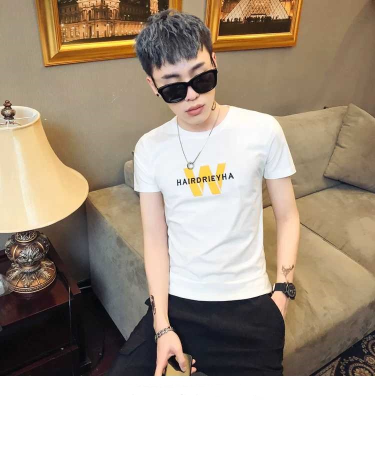 Áo thun Nam cổ tròn tay ngắn với họa tiết in chữ đơn giản, trẻ trung chất liệu vải cotton cao cấp co giãn nhẹ mặc thoải mái dễ phối đồ phù hợp với xu hướng thời trang