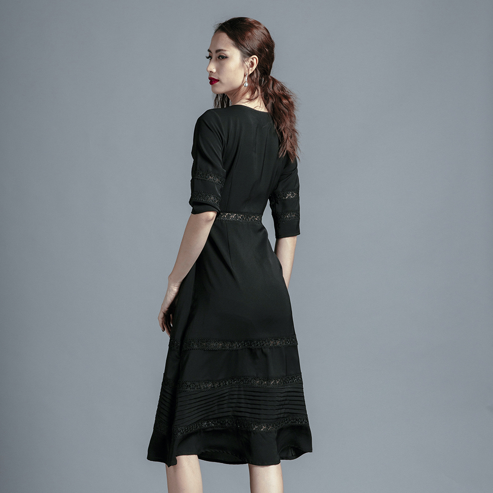 Đầm Suông Đầm Midi Thời trang thiết kế Hity DRE100