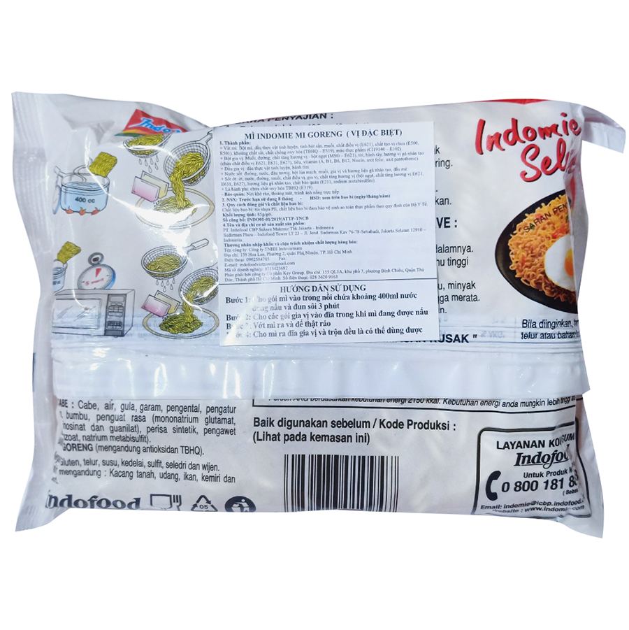 Mì Goreng Vị Đặc Biệt Indomie (85G X 40 Gói/Thùng)