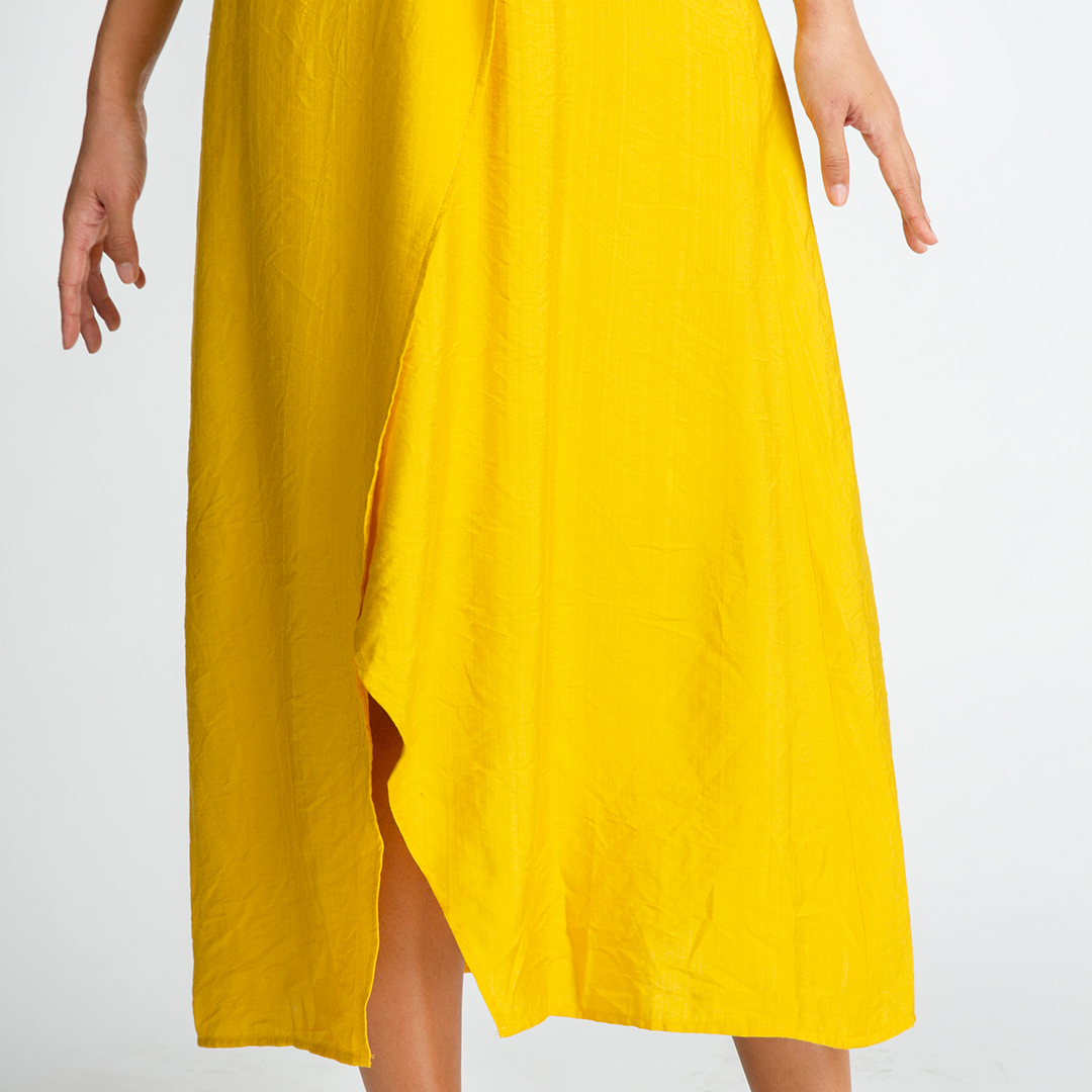 Đầm Maxi Đầm Dài Cao Cấp Thời trang thiết kế Hity DRE090 (Vàng Mù Tạt Mustard)