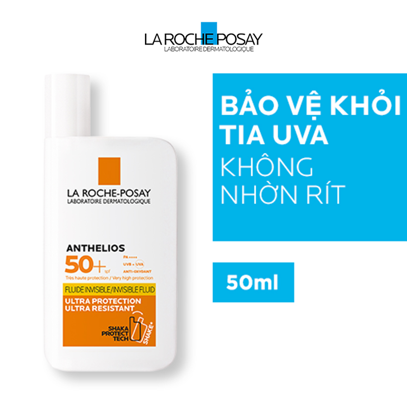Bộ chống nắng không nhờn rít La Roche-Posay Anthelios Shaka Fluid 50ml &amp; Gel rửa mặt cho da dầu mụn 50ml